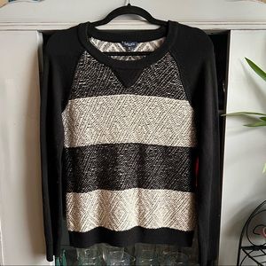 Splendid Black and White Sweater